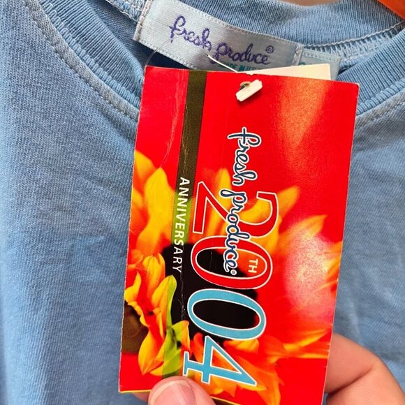 NEW Vintage Fresh Produce Ocean Blue Jersey Romper For Baby 24 Months With Pocke - Picture 5 of 5